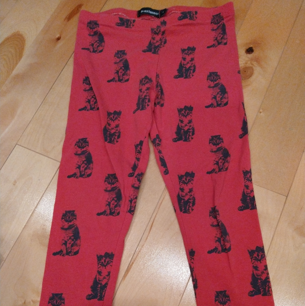 4/20$ Size 4 in extenso black cat red leggings French
